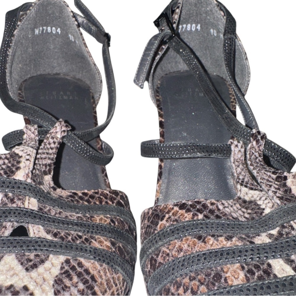 Stuart Weitzman Heritage Vino Serpentex Platform Snakeskin Print Heel - Picture 4 of 6